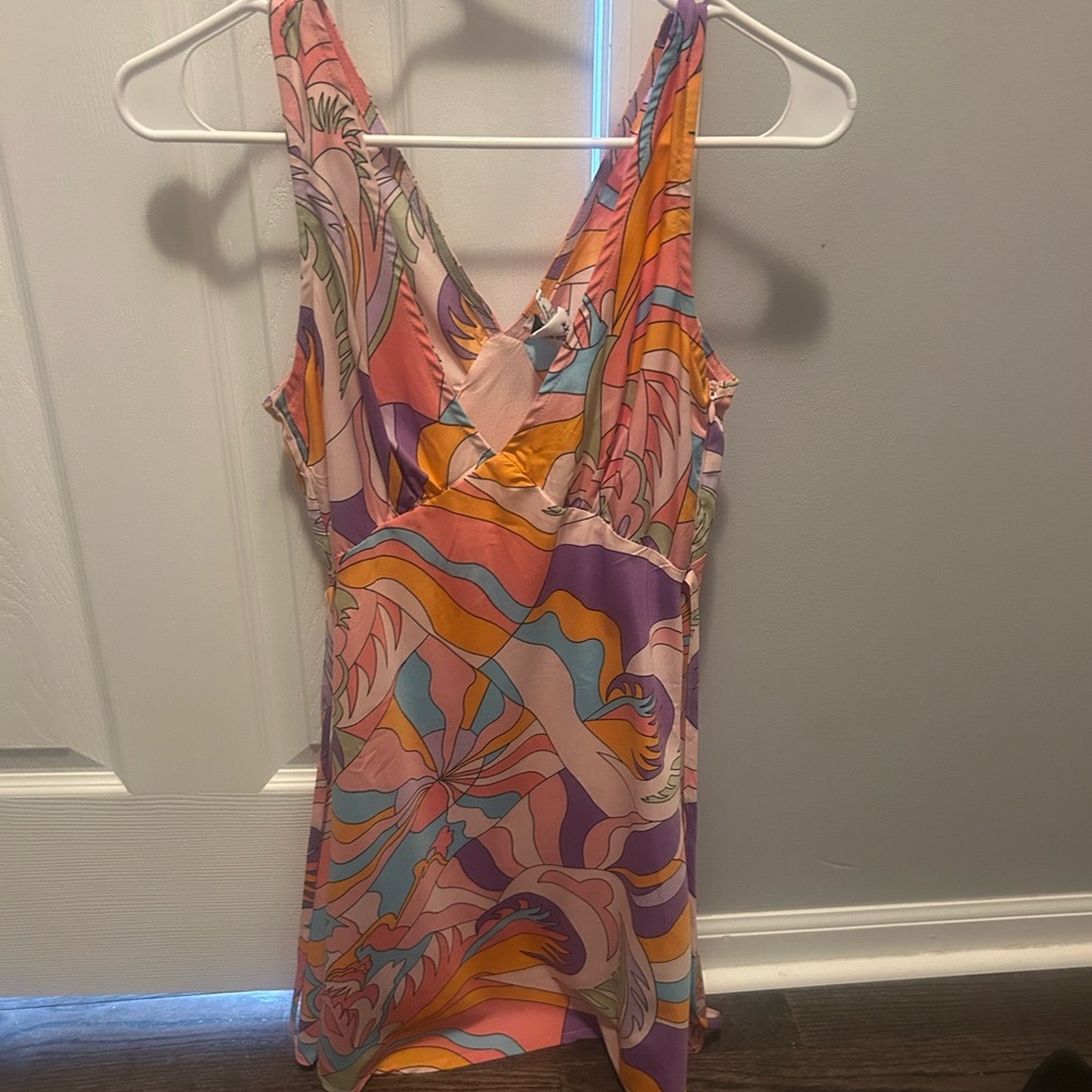 Princess Polly Multicolor Wave Print Slip Dress